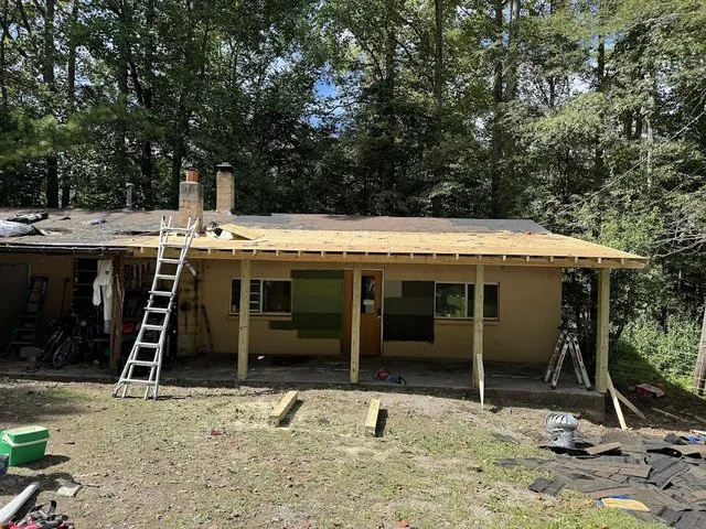 Covered porch framing and construction in Narrows, VA