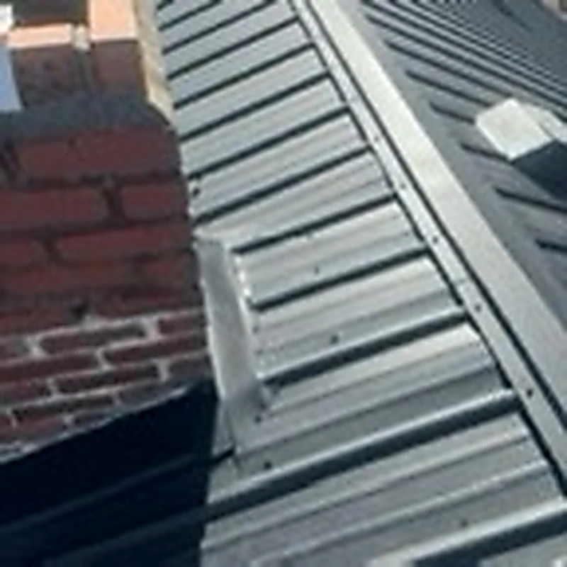 Finished metal roofing detail by Double R Roofing in Princeton, WV