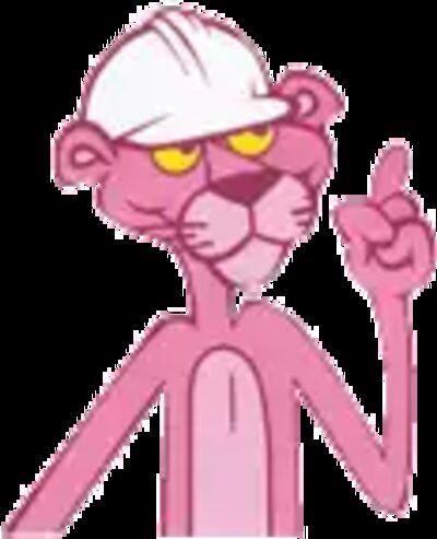 Owens Corning Pink Panther mascot - Double R Roofing Princeton WV