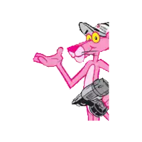Pink Panther with roofing equipment - Preferred Contractor